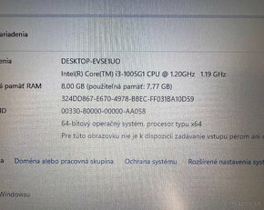 Dell Vostro / i3-1005G1 / 8GB RAM / 256GB SSD / 14” / 2021 - 11