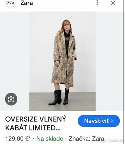 Vlneny oversize kabat Zara c. M - 11