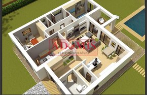 Predáme nadštandardný 4izbový bungalov Cestice 131m2,ČOV,vod - 11