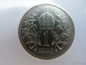 R-U Vzácnejšia 1 koruna 1900 bz vo veľmi peknom stave - 11