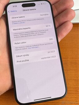 iPhone 15 Pro 128GB Blue Titanium - ako nový, bez skrabanca - 11