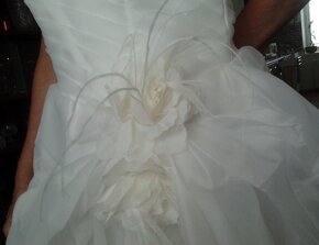 Jednoduché svadobné šaty veľkosť 36 - 38 - 11