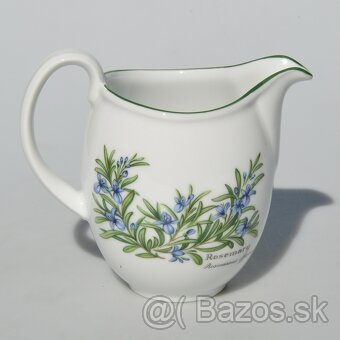 Nádherná bylinková porcelánová sada - čajník + dvojset + - 11