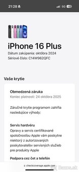 Predám Apple iPhone 16 Plus 128GB Black Malý nedostatok - 11