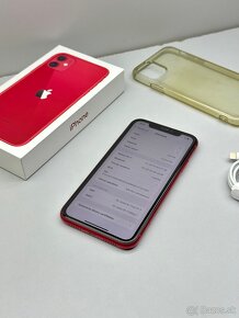 iPhone 11 128GB RED NOVÁ BATÉRIA KOMPLET PRÍSLUŠENSTVO - 11