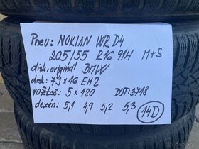 Disky BMW 7 J x 16 + pneumatiky 205/55 R16 zimne - 11