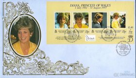 Poštové známky, filatelia: Anglicko, Lady Diana, FDC obálky - 11