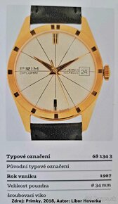 Československé mechanické vintage hodinky PRIM Diplomat - 11