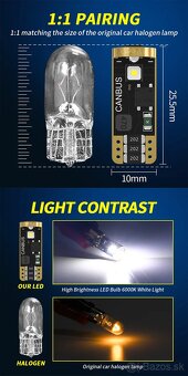 LED T10 W5W parkovačky CANBUS - 11