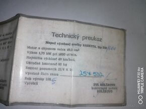 Babetta 210.original technický preukaz - 11