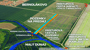 POZEMOK Bernolákovo - ELEKTRIKA, pri ZÁSTAVBE RD, 2x PRÍSTUP - 11