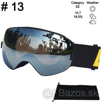 Zrkadlové lyžiarske okuliare UV400, Anti-fog UNISEX aj deti - 11