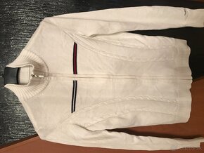 TOMMY HILFIGER originál limitka biely dámsky svetrik S/M - 11