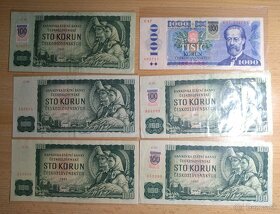 Lot 72ks bankoviek RU, ČSR, SR a ČR - 11