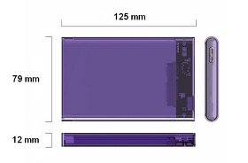 Externý 2.5" box ORICO USB 3.0 SATA HDD/SSD - priesvitný - 11