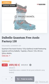 nove ski alp lyziarky DALBELLO Quantum Free 130 vel. 40,5 - 11