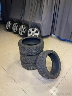 AUDI Alu disky 7.5Jx18H2 ET54,Michelin 225/40 R18+zimné pneu - 11