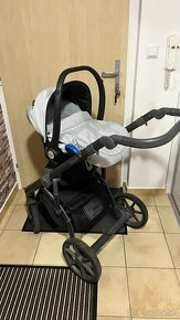 Kočík 3v1 Roan Bloom Grey Dots + ISOFIX základňa na vajíčko - 11