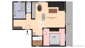 PRENÁJOM / 2-izbový apartmán 74 m2 s balkónom/ Vysoké Tatry - 11