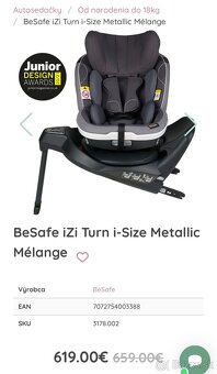 BeSafe iZi Turn Métallic melange otočná 360 - 11