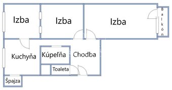 Na predaj veľký 2 izbový byt s balkónom, Nové Zámky - 11