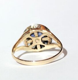 Predané- diamamantový zafírový  zlatý prsteñ - 11