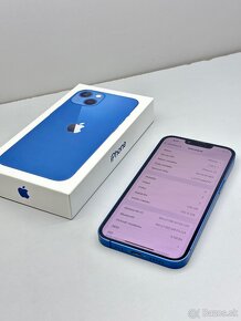 iPhone 13 128GB BLUE TOP ORIGINÁL STAV PRÍSLUŠENSTVO - 11