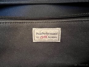 Peak Performance - cestovná taška, modrá, koža a plátno - 11