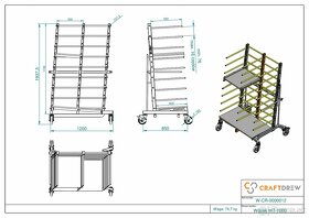 Transportný vozík na dielce, veľkoplošný materiál - 11