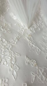 Čipkované svadobné šaty ivory XS 34-36 - 11