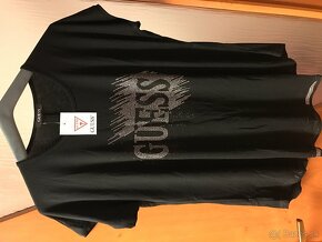 NOVÉ GUESS black tunikove tricko z visackami L - 11