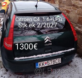 CITROEN C4 1,6 + LPG. CENA 1300€ - 11