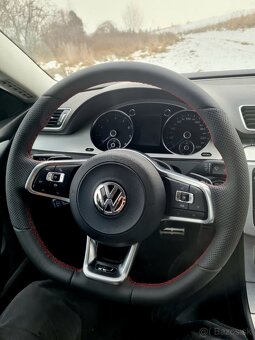 VOLANT VOLKSWAGEN R RLINE kožený ČERVENÉ PREŠÍVANIE - 11