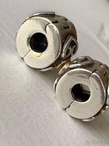 Pandora bicolor vzácny prívesok s diamantami a bicolor klipy - 11