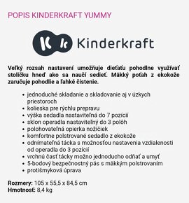 Detská jedálenská stolička Kinderkraft Yummy - 11