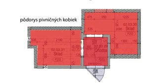 Prenájom skladu / pivnice pod kamerami: 6m stropy - 11