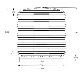 Sudova sauna QUADRO 240 cm DIY - 11