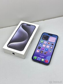 iPhone 15 PRO BLUE TITANIUM ORIGINÁL STAV PRÍSLUŠENSTVO - 11