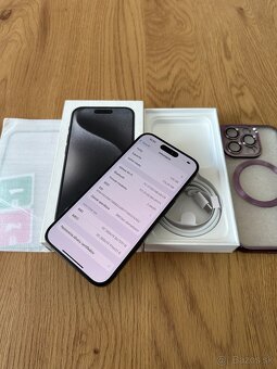 iPhone 15 Pro 128 gb Black Titanium v záruke + príslušenstvo - 11