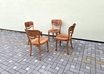 Luxusní prvorepublikové židle THONET 4ks - 11