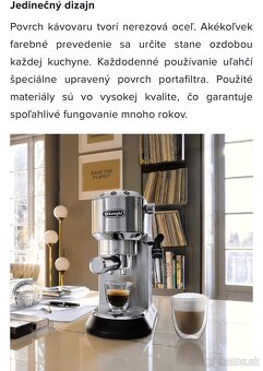 Pákový kávovar De Longhi EC685. M Dedica - 11