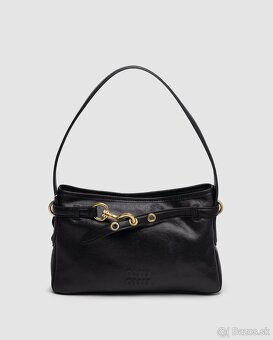 Kabelka Miu Miu Aventure Nappa Leather Bag Black - 11