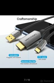 video kábel s napájaním / USB-C(m) na HDMI(m) + USB A(m) - 11