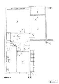 3i byt, OV, 3p, pôvodnejší stav, loggia, Berlínska ul, KE - 11