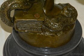 Bronzová socha - Justicia na mramoru - XXL-101 cm - 11