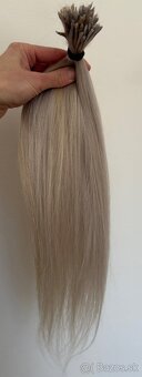 Ruské blond Vlasy na predlzenie 45-48 cm 60 g - 11