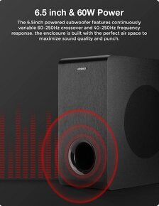 LK-SW65D 6.5" 60W napájaný bluetooth subwoofer - 11