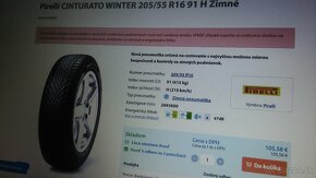 zimné 205/55 r16 Pirelli Winter Cinturato - kúpa 2023 - 8 mm - 11