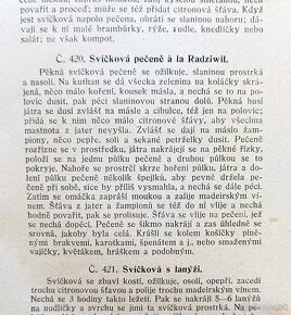 Kuchařská kniha z roku 1914, dobová vazba, zlacený popis - 11