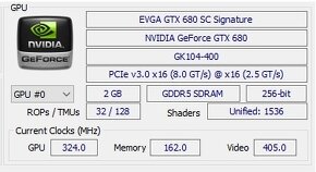 Grafická karta EVGA (Nvidia) GeForce GTX680 2GB DDR5 - 11